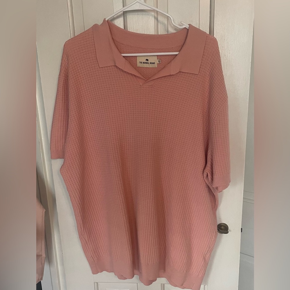 Men’s Normal Brand waffle knit polo